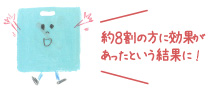 約8割の方に効果があったという結果に!